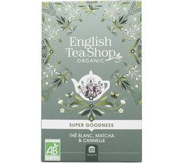 English Tea Shop Super Goodness Organic White Tea Matcha and Cinnamon - 20 tea bags