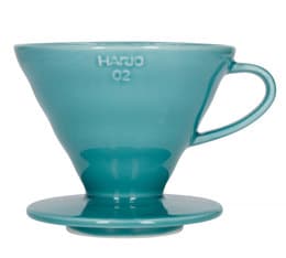 Hario V60 dripper in turquoise ceramic for 1-4 cups