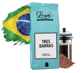 Ground coffee for French press coffee makers: Brazil - Tres Barras - 250g - Cafés Lugat