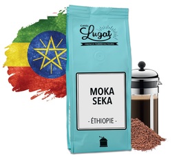 Ground coffee for French press coffee makers: Ethiopia - Moka Seka - 250g - Cafés Lugat