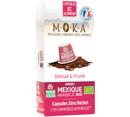 MOKA Mexique Organic & Biodegradable Nespresso® Compatible Capsules x 10