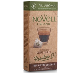 Novell Organic Coffee Pods Piu Aroma Compostable Capsules x 10
