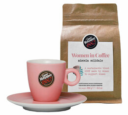 Caffè Vergnano - 250g Coffee Beans and Women in Coffee Espresso Cup 