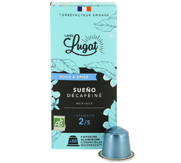 Cafés Lugat Sueño Organic Decaf Nespresso® Compatible Capsules x 10