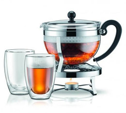 Bodum Chambord tea set with Teapot, infuser, warmer & glasses + free tea!