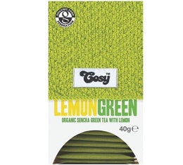 Organic Lemon Green green tea - 20 individually-wrapped tea bags - Cosy