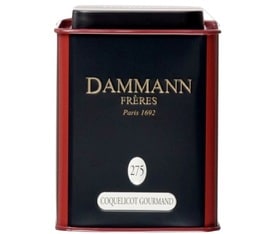 N°275 Coquelicot Gourmand flavoured black tea - 100g tin of loose leaf tea - Dammann Frères