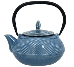 OGO Living Blue cast iron teapot with double enamel - 0.9L + Free gift