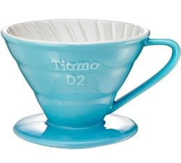 Tiamo V02 4-cup coffee dripper in blue