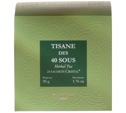 Dammann Frères 'Tisane des 40 Sous' herbal tea - 25 Cristal® sachets