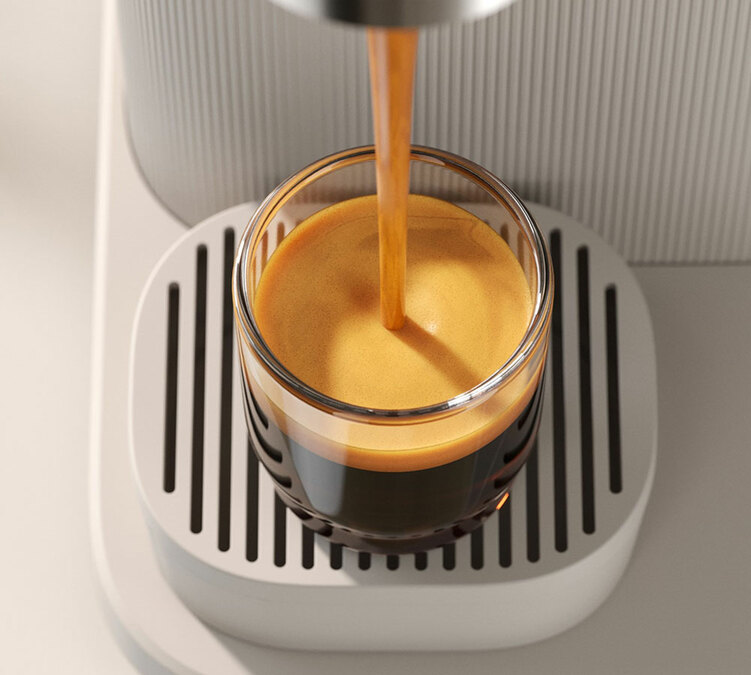 machine à café Philips Baristina blanche avec mousseur à lait automatique