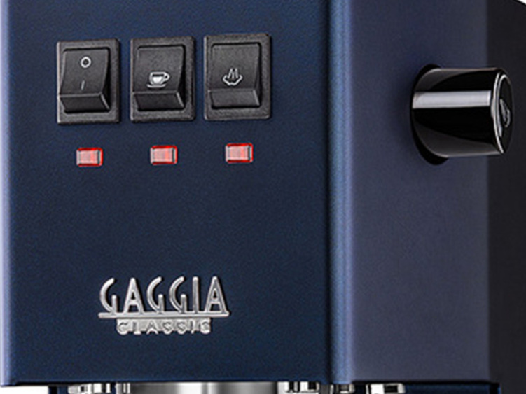 GAGGIA New Classic inox bleue machine à café