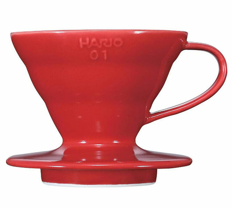 Dripper HARIO V60 VDC-01 rouge en porcelaine