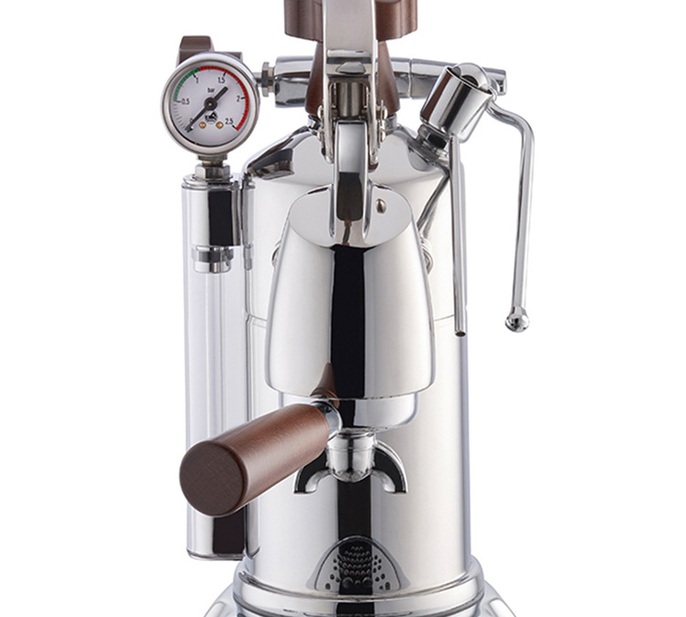 La Pavoni Stravidari Professional machine à café à levier inox et bois