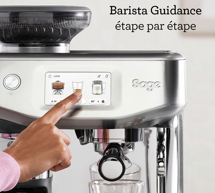 SAGE Barista Touch Impress SES881BST4FEU1 inox noir guide barista