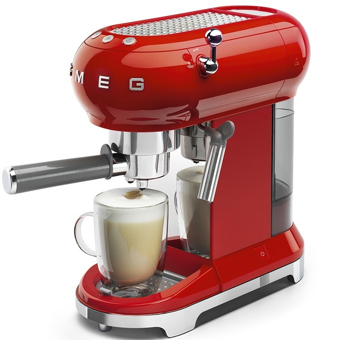 SMEG Années 50 ECF01RDEU Rouge machine à café à percolateur