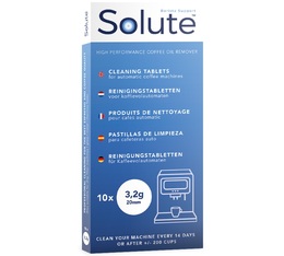 Tablette de nettoyage universelle SOLUTE pour machine à café grain x 10 pastilles de 3.2g