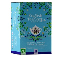 Thé blanc aux fleurs de sureau et myrtilles bio - 20 sachets mousselines - English Tea Shop