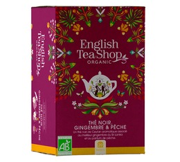 Thé noir Bio Pêche Gingembre - 20 sachets - English Tea Shop