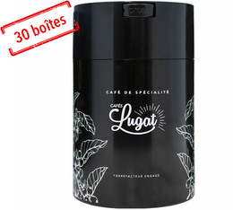 Cafés Lugat Boite conservatrice noire avec vide d'air 500gr x 30