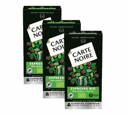 30 Capsules compatibles Nespresso - Espresso BIO - CARTE NOIRE