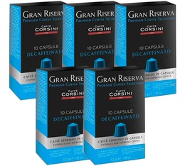50 capsules compatibles Nespresso® Gran Riserva Décaféiné - CAFFE CORSINI