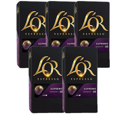 Pack 5x10 capsules Espresso Supremo - compatible  Nespresso® - L'OR ESPRESSO