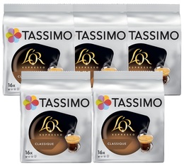 Pack Dosettes Tassimo L'OR Espresso Classique - 5 x 16 T-disc