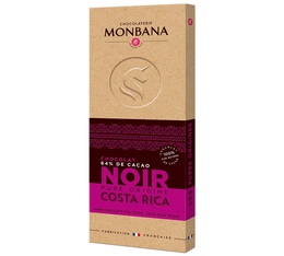 100g tablettes chocolat noir (64% cacao du Costa Rica) - MONBANA