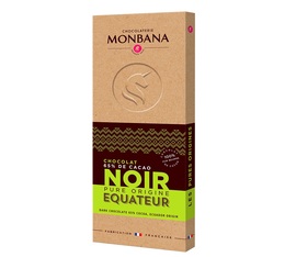 Tablette chocolat noir 65% cacao d'Equateur 100g - Monbana