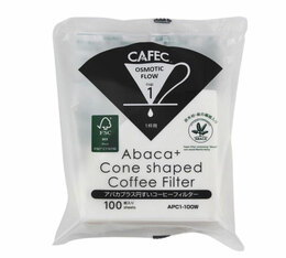 Filtre Abaca+ 1 tasse Blanc - 100 pièces  - CAFEC