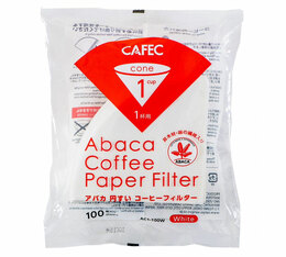 Filtre Abaca 1 tasse Blanc - 100 pièces - CAFEC