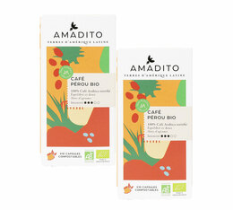 20 Capsules compatibles Nespresso® Biodégradables Amadito - Pérou Bio