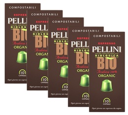 50 Capsules Nespresso® Biodégradables compatibles PELLINI - 100% Arabica Bio 