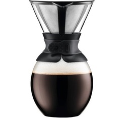 Cafetière manuelle Bodum avec filtre Pour Over cuir noir - 12 tasses/150cl