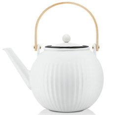 Bodum Douro Porcelain Tea Pot with Stainless Steel Infuser Matte White - 1.5L