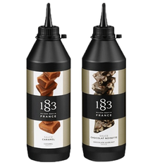 Lot de 2 Sauces Topping Routin 1883 - Caramel et Chocolat Noisette - 2 x 500 ml