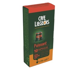 20 capsules Puissant compatibles Nespresso® - CAFES LIEGOIS