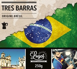 Café moulu pour cafetière italienne : Brésil - Tres Barras - 250g - Cafés Lugat