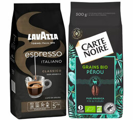 1 kg - Cafés en grain Espresso Italiano/Pérou Bio - Lavazza-Carte Noire