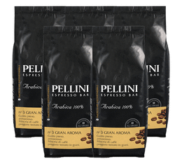 5x1kg Café en grain Gran Aroma n°3 - PELLINI