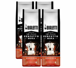 4x250g - Café moulu Perfetto Moka aromatisé noisette - Bialetti 
