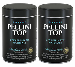 2x250g café moulu décaféiné - 100% Arabica - PELLINI