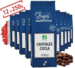 Café en grains bio : Pérou - Cafetales Cocla - 12 x 250g - Cafés Lugat