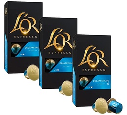 Pack L'or Espresso Decaffeinato 3 x 10 capsules compatibles Nespresso®