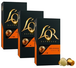 Pack L'or Espresso Delizioso 3 x 10 capsules compatibles Nespresso®