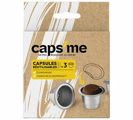 Lot de 3 Capsules compatibles Nespresso® rechargeables  - Caps me