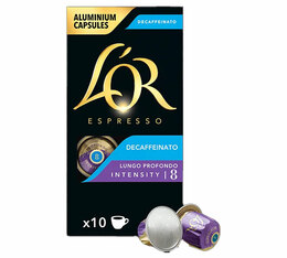 10 Capsules compatibles Nespresso® Lungo Profondo Decaféiné - L'Or Espresso