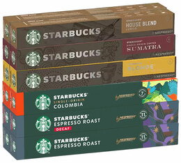 Pack découverte - 120 capsules café compatibles Nespresso® pour professionnels - Starbucks 