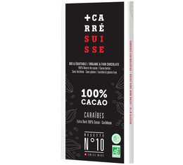 Tablette chocolat noir N°10 - Sélection des Caraïbes - 80 g - CARRÉ SUISSE